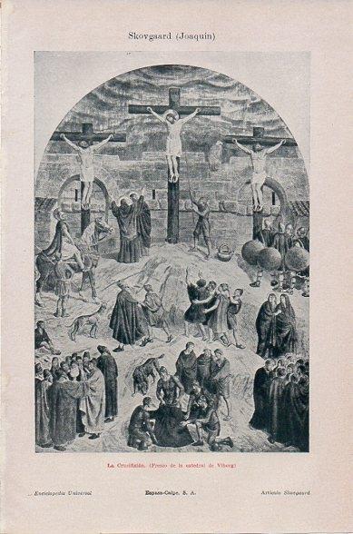 LAMINA V10514: La Crucifixion, por Joaquin Skovgaard