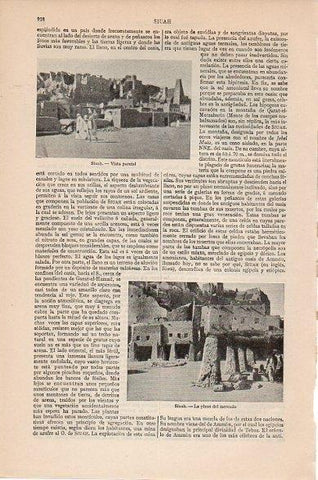 LAMINA V10495: Plaza del Mercado y vista de Siuah, Egipto