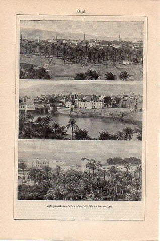 LAMINA V10496: Vistas de Siut, Egipto