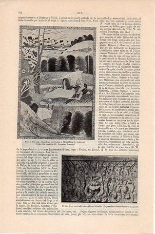 LAMINA V10497: Siva y Parvati, por Mola Ram de Gahrwal