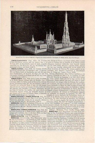LAMINA V10527: Convento de Smolnii, por Conde Rastrelli