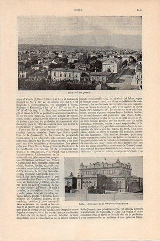 LAMINA V10551: Parlamento y vista de Sofia, Bulgaria
