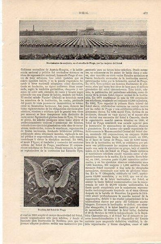 LAMINA V10562: Mujeres de Sokol en el estadio de Praga