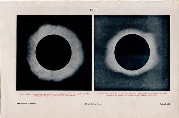 LAMINA V10566: Eclipse del 30 de agosto de 1905 y del 1 de enero de 1889
