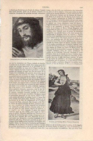 LAMINA V10547: Cabeza de Cristo y Lucrecia, por Sodoma