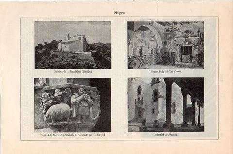 LAMINA V10490: Ermita de la Trinidad, Cau Ferrat y Maricel en Sitges, Barcelona