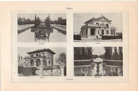 LAMINA V10489: Chalet y jardines Terramar en Sitges