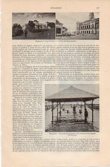 LAMINA V10444: Casa del Gobierno y barrio europeo en Singapur