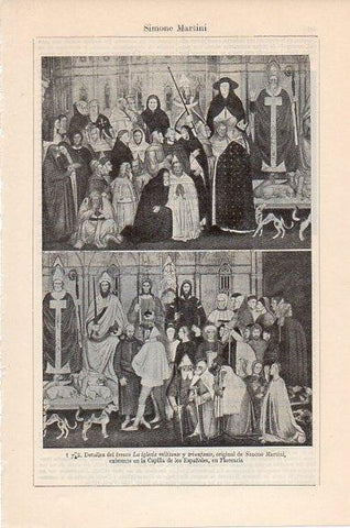 LAMINA V10419: La iglesia militante y triunfante, por Simone Martini