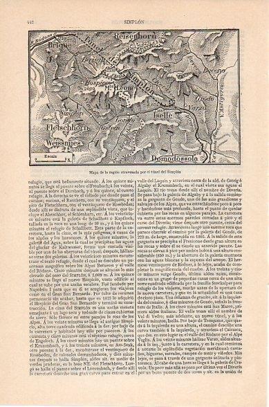 LAMINA V10423: Mapa del tunel del Simplon