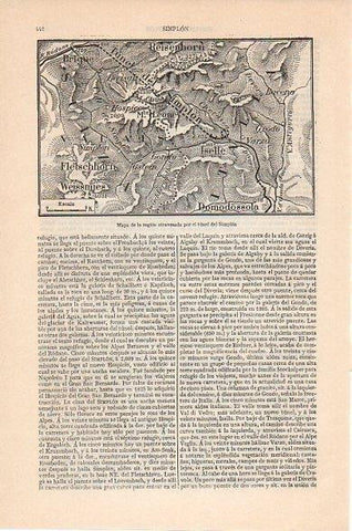 LAMINA V10423: Mapa del tunel del Simplon