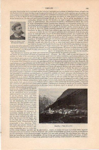 LAMINA V10425: Vista de Simplon, Suiza