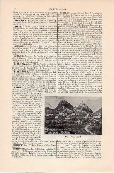 LAMINA V10450: Vista de Sion, Suiza