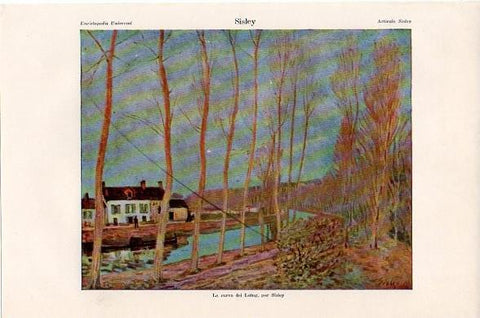 LAMINA V10475: La curva de Loing, por Alfredo Sisley