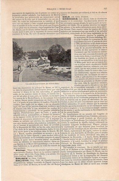 LAMINA V10478: Una calle de Louveciennes, por A. Sisley