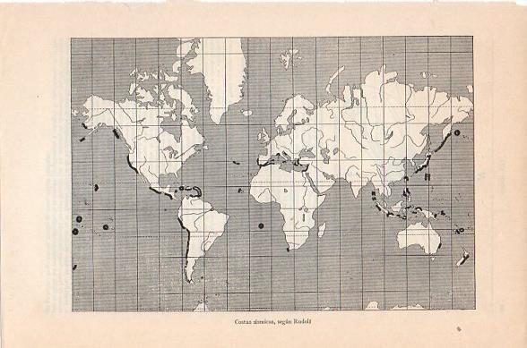 LAMINA V10482: Mapa de costas sismicas segun Rudolf