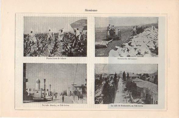 LAMINA V10453: Plantacion de tabaco, calle Alemby y calle Rothschild en Tel Aviv