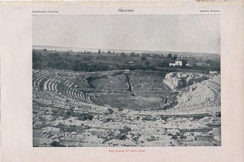 LAMINA V10459: Vista general del teatro griego de Siracusa