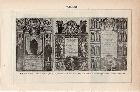 LAMINA V10667: Portadas de El Sol de Occidente Authentica Fides y Cronica General de la Orden