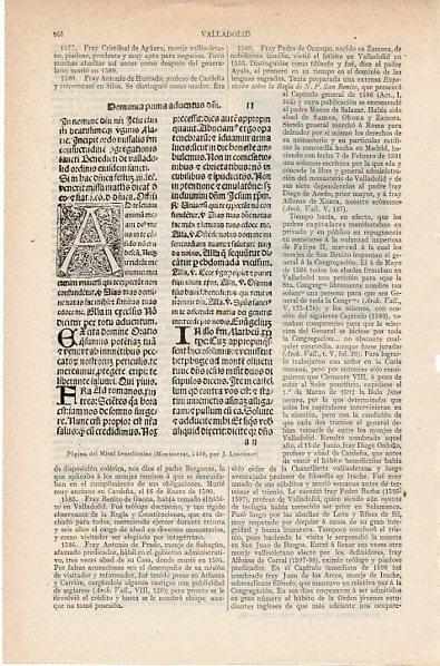 LAMINA V10666: Pagina del Misal Benedictino por J. Luschner