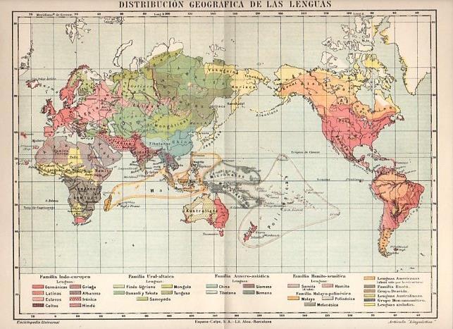 LAMINA V10717: Distribucion geografica de las lenguas