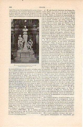 LAMINA V10690: Monumento a Augusto Comte, por Injalbert