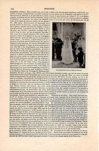 LAMINA V10693: La primera Comunion, por Alfredo Brandot