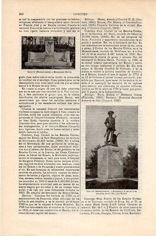 LAMINA V10700: Monumento a las milicias en Concord, Estados Unidos