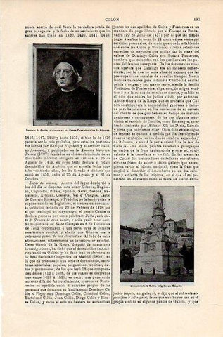LAMINA V10591: Monumento a Colon en Genova