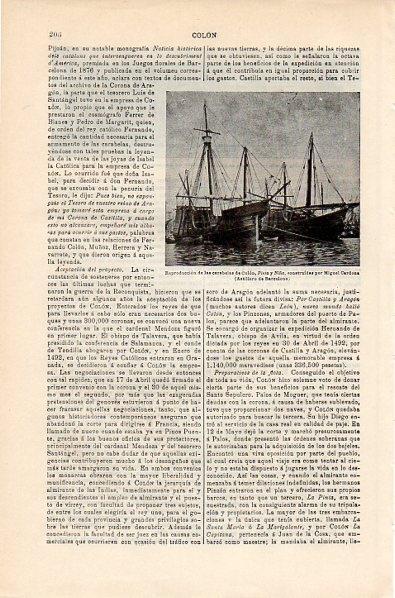 LAMINA V10593: Las carabelas Pinta y Niña, por Miguel Cardona