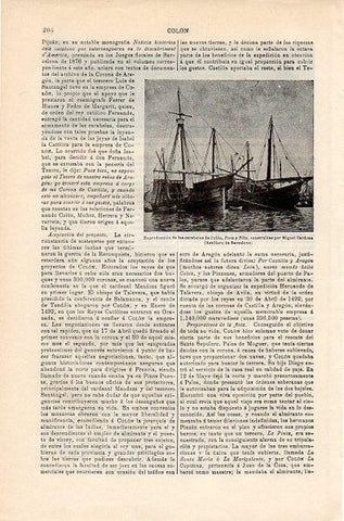 LAMINA V10593: Las carabelas Pinta y Niña, por Miguel Cardona