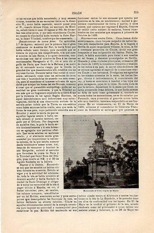 LAMINA V10601: Monumento a Colon en Mejico