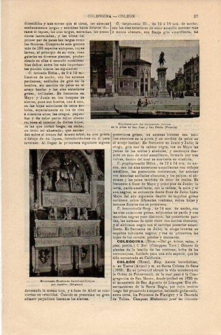 LAMINA V10573: Monumento Coleone en Venecia
