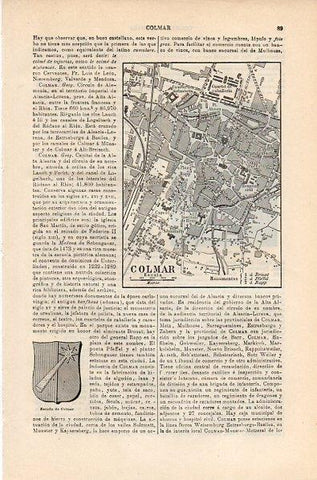 LAMINA V10577: Plano de Colmar, Alemania