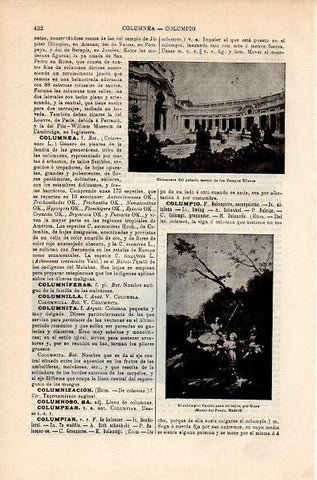 LAMINA V10633: Columnata del palacio menor de los Campos Eliseos