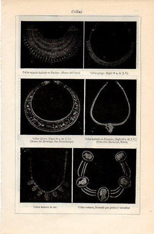 LAMINA V10639: Collar de Egipto, etrusco, Roma y Grecia