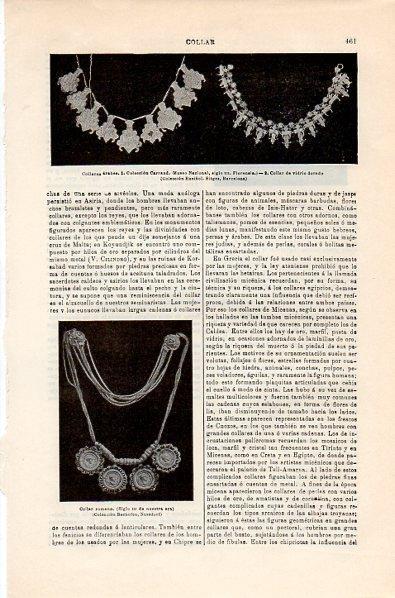 LAMINA V10638: Collares arabes y collar romano