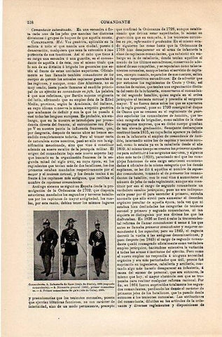 LAMINA V10647: Uniformes de Comandante en 1862
