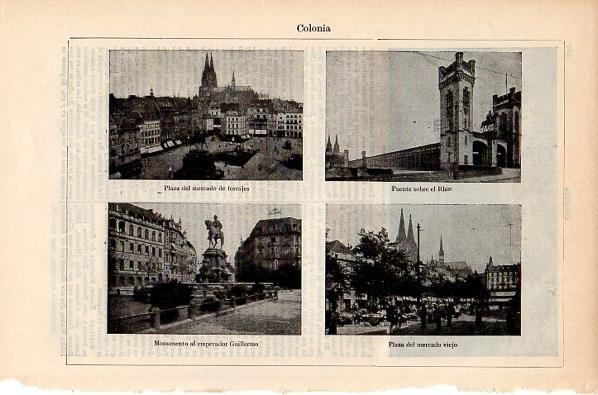 LAMINA V10611: Vistas varias de Colonia, Alemania