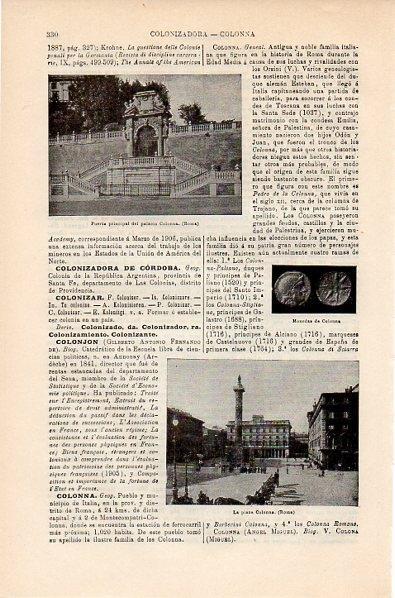 LAMINA V10621: La plaza Colonna, Roma