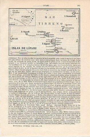 LAMINA V10199: Mapa de las Islas de Lipari