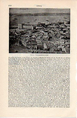 LAMINA V10216: Vista parcial de Lisboa