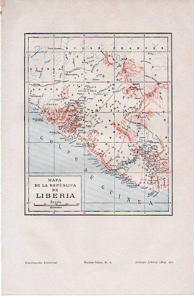 LAMINA V10173: Mapa de Liberia