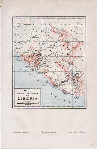 LAMINA V10173: Mapa de Liberia