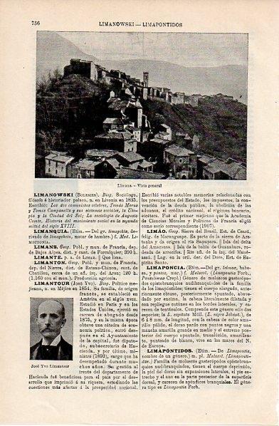 LAMINA V10118: Vista general de Limana, Italia
