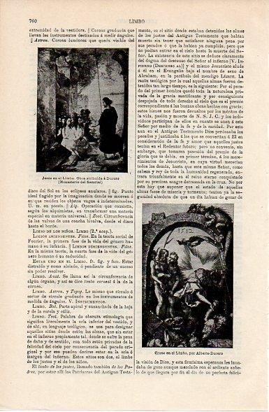 LAMINA V10119: Jesus en el Limbo y Cristo en el Limbo, por Durero