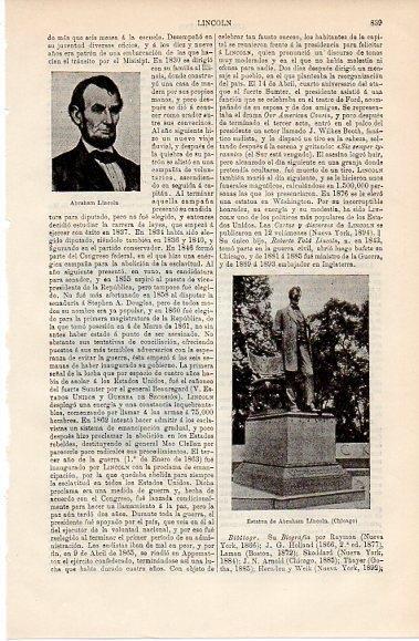 LAMINA V10139: Estatua de Abraham Lincoln en Chicago