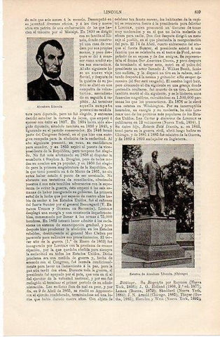 LAMINA V10139: Estatua de Abraham Lincoln en Chicago