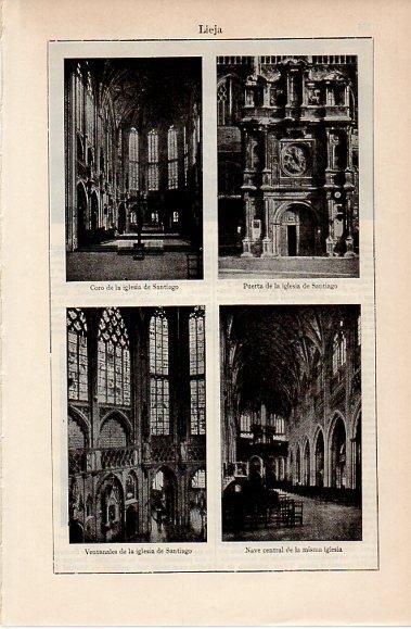 LAMINA V10148: Iglesia de Santiago en Lieja