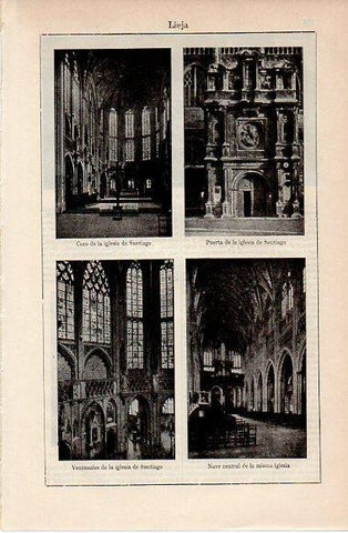 LAMINA V10148: Iglesia de Santiago en Lieja